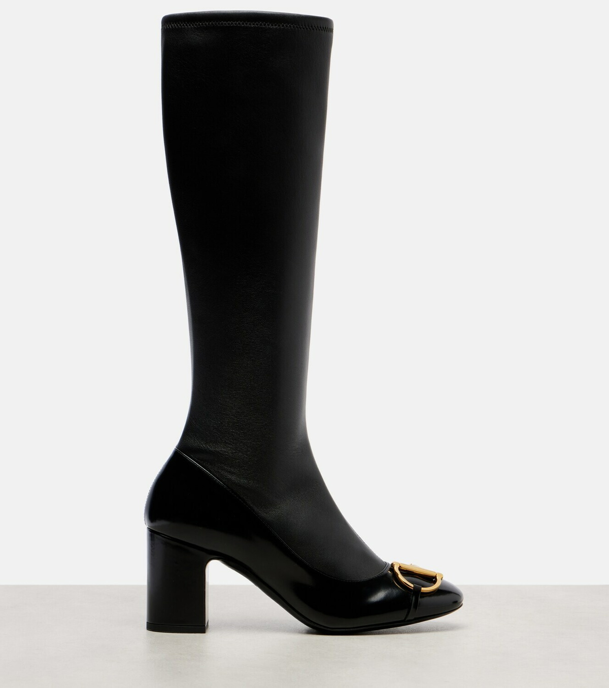 Gucci Alfa Horsebit 75 leather knee-high boots
