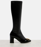Gucci Alfa Horsebit 75 leather knee-high boots