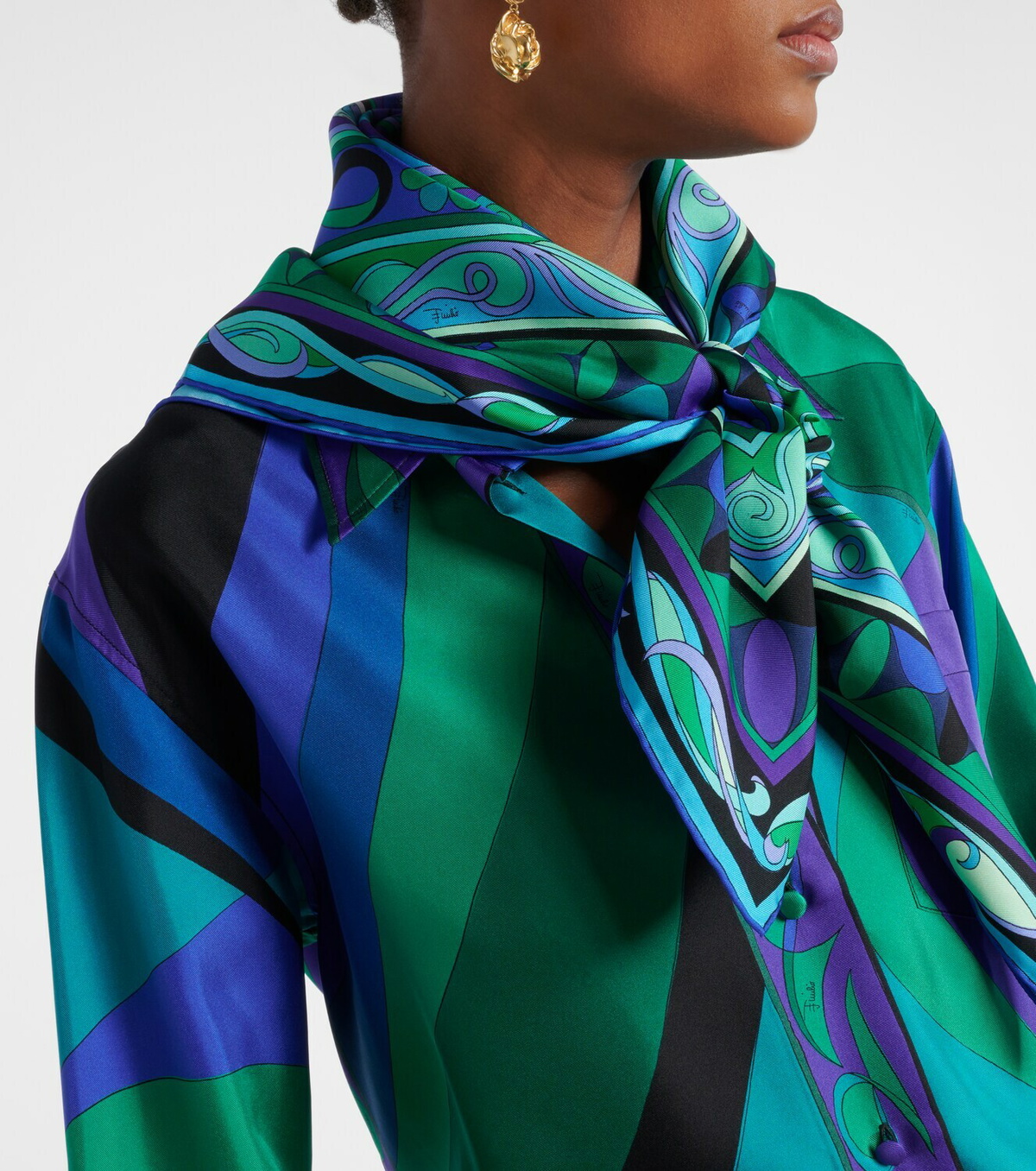 Pucci Printed silk twill scarf