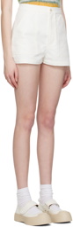Marni Off-White Flared Shorts