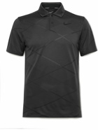 Nike Golf - Vapor Logo-Appliquéd Checked Dri-FIT Golf Polo Shirt - Gray