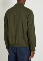 Polo Ralph Lauren Windbreaker Logo Brushed Poplin Bomber Jacket Olive
