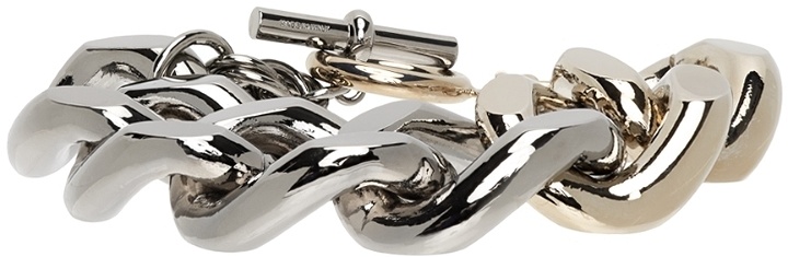 Photo: JW Anderson Silver & Gunmetal Oversized Chain Bracelet