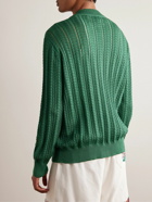 Corridor - Crocheted Pima Cotton Cardigan - Green