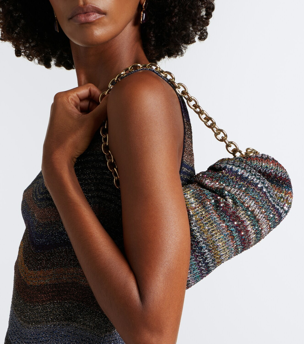 Missoni Sequined knitted clutch