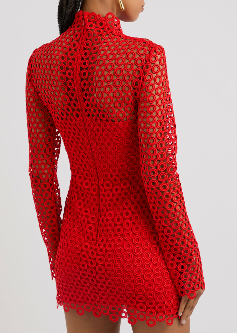 knee length dresses for ladies HONEY MACRAME MINI DRESS