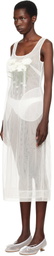 Simone Rocha SSENSE Exclusive Bridal Capsule Carnation Dart Midi Dress