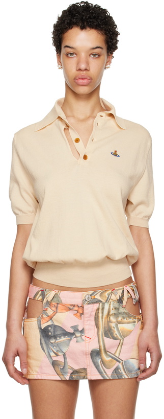 Photo: Vivienne Westwood Beige Embroidered Polo