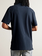 Maison Kitsuné - Logo-Appliquéd Cotton-Piqué Polo Shirt - Blue