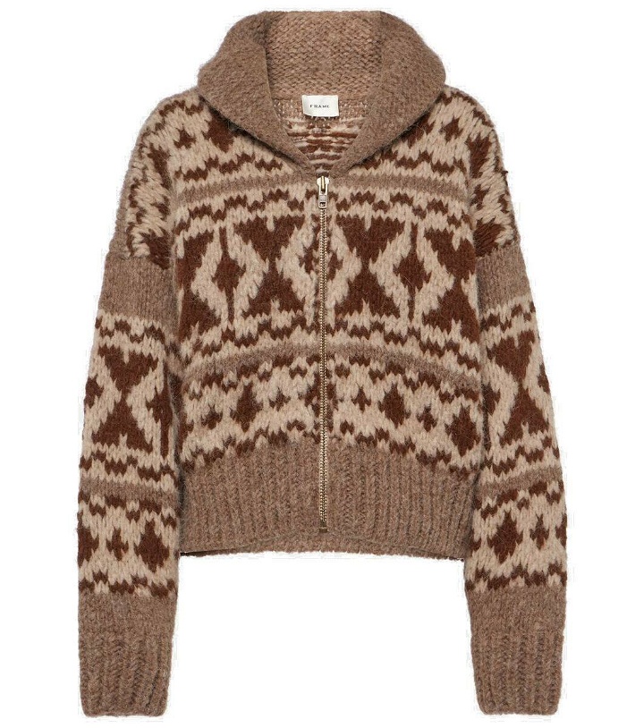 Photo: Frame Cowichon alpaca-blend zip-up sweater