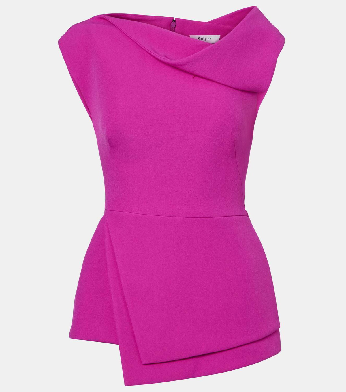 Safiyaa Farrah draped crepe top