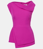 Safiyaa Farrah draped crepe top