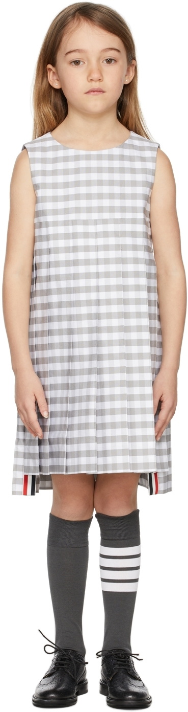 thom browne gingham dress Mira Brown Gingham Maxi Dress Polagram – Lena Layne main image 1