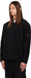 RAINS Black Half-Zip Sweater