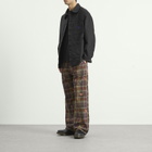 Needles Men's Embroidered Madras Plaid Easy Pants in Brown