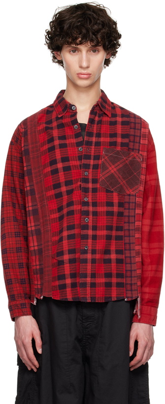 Photo: NEEDLES Red Paneled Shirt