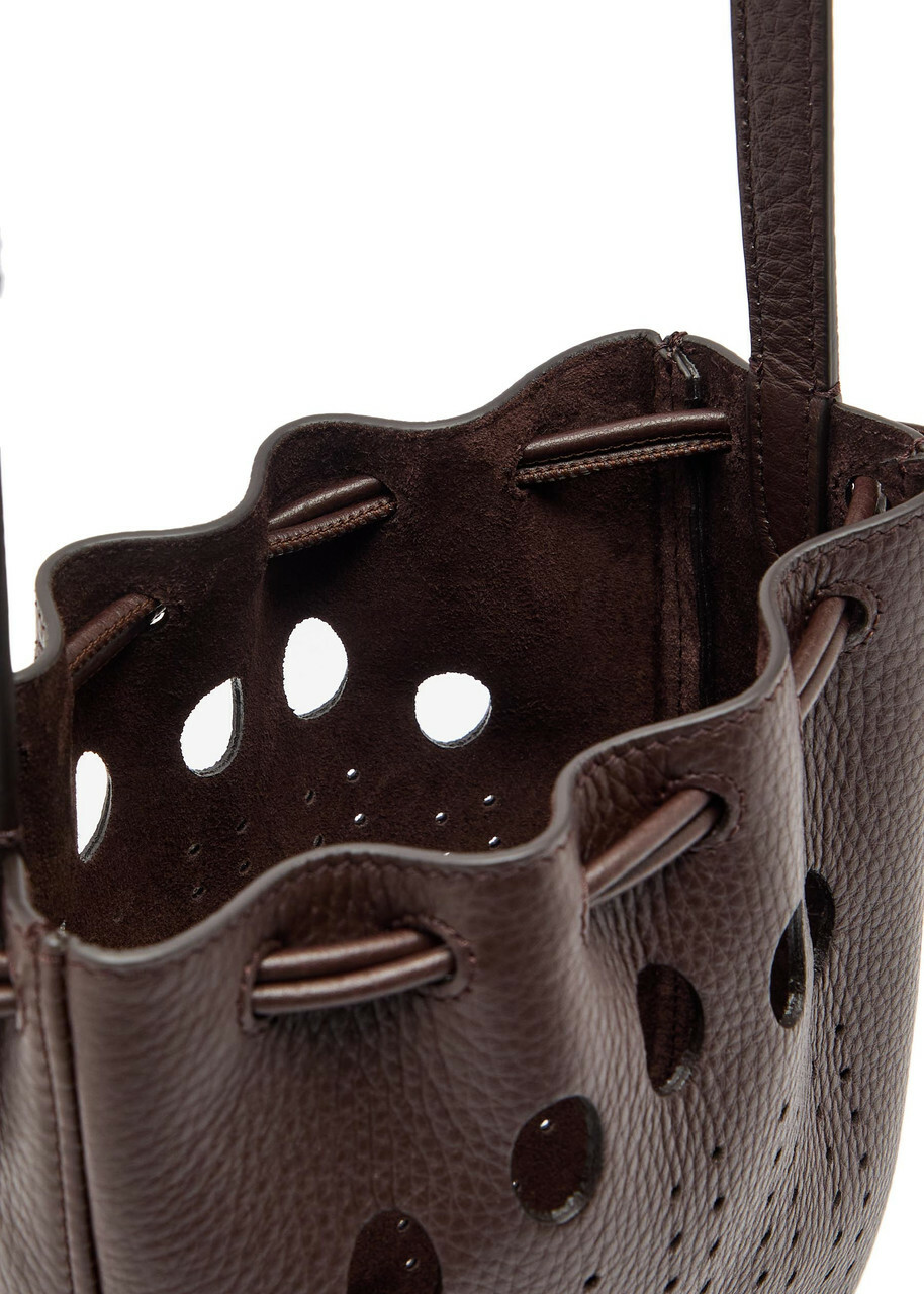 Valentino Garavani Perforated Grained Leather Cross-body bag - Brown - One Size