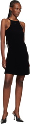 Courrèges Black Spongy Heritage Minidress