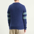 Fred Perry Men's Chunky Tipped Sleeve Alpaca Cardigan in French Navy