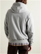 Noah - Logo-Embroidered Cotton-Jersey Hoodie - Gray