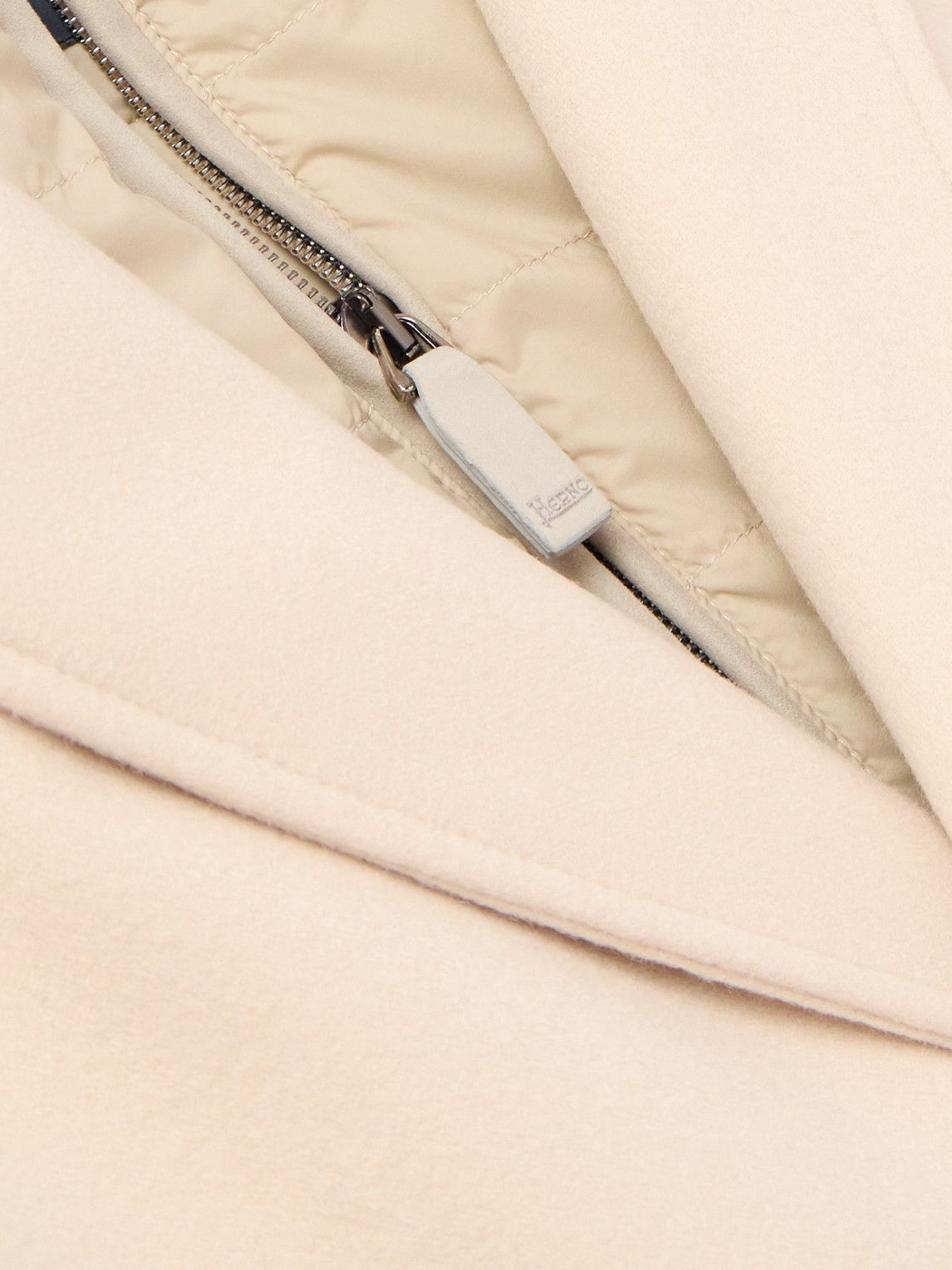 Herno - Wool Coat with Detachable Shell Gilet - Neutrals