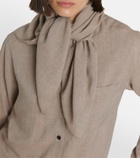 Toteme Scarf-collar mélange shirt