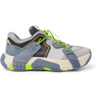 Valentino - Valentino Garavani Wod Suede, Leather and Ripstop Sneakers - Gray