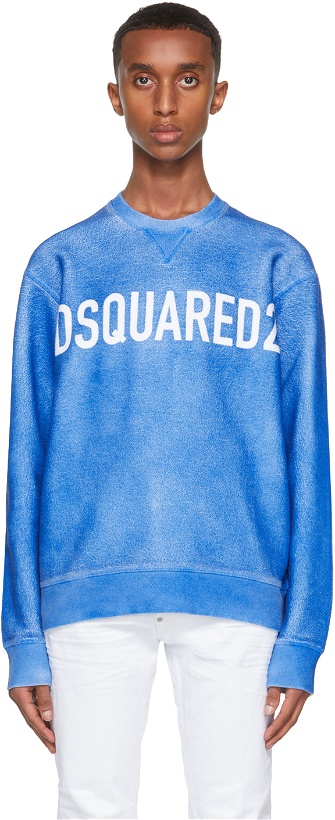 Photo: Dsquared2 Blue Airbrush Cool Sweatshirt