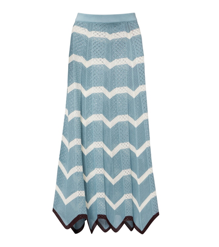 Photo: La DoubleJ Chevron crochet cotton midi skirt