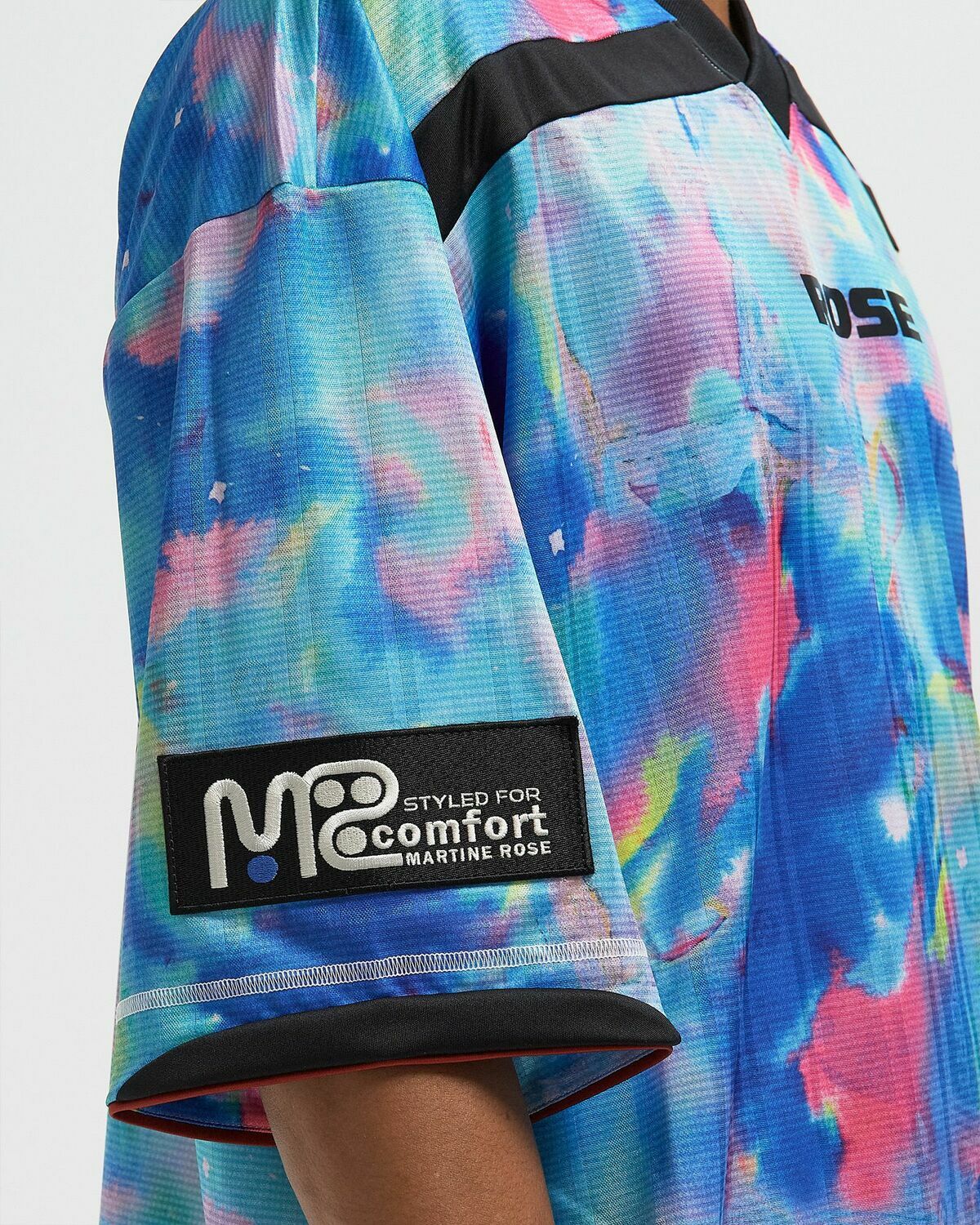 Martine Rose PRINTED FOOTBALL TOP Blue Mens Jersey