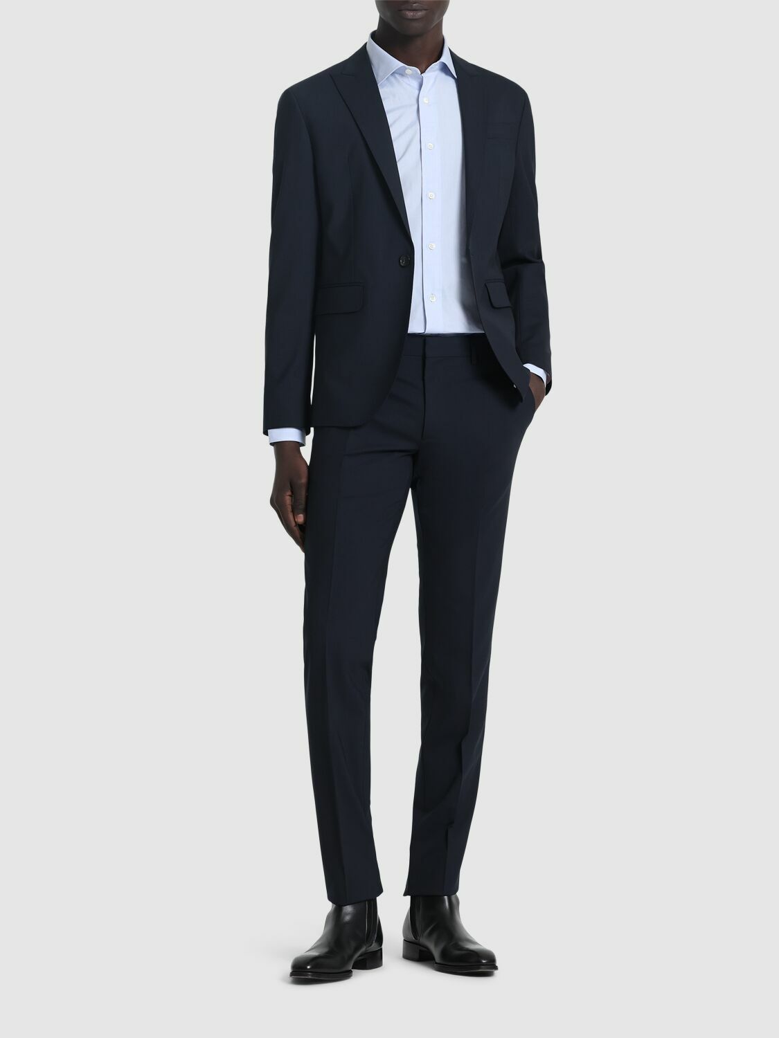 Dsquared² Black Fleece Wool Two-Piece Suit