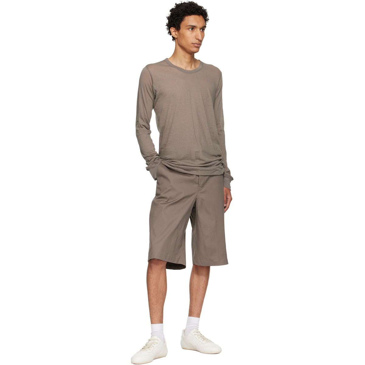 Rick Owens Gray Tower Basic LS T-shirt