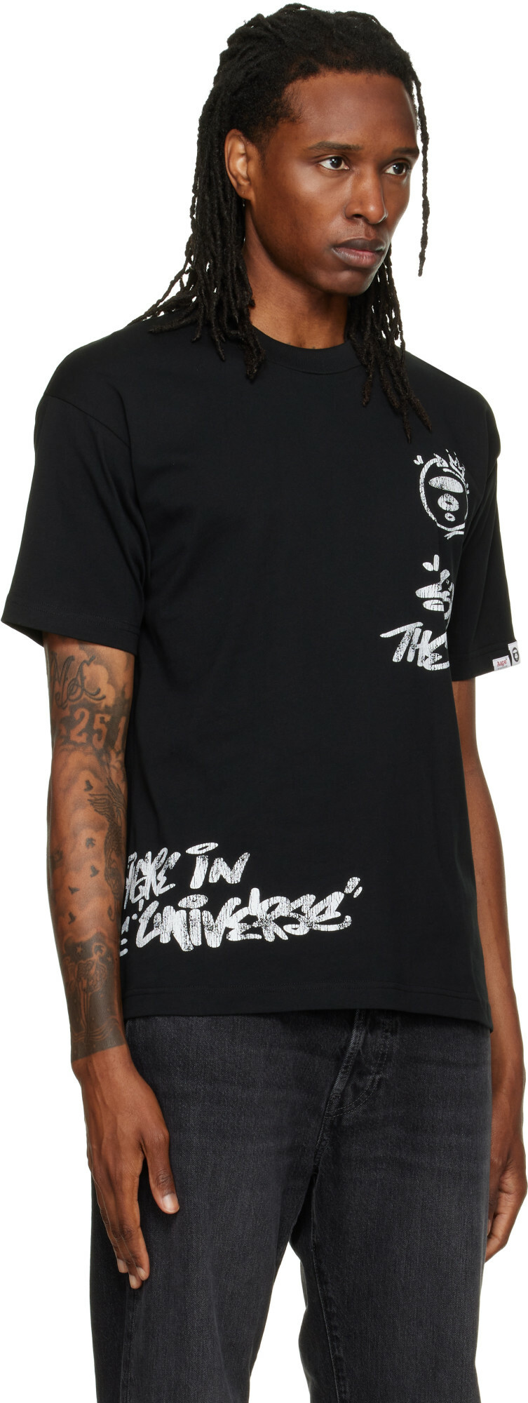 AAPE by A Bathing Ape Black Basic T-shirt