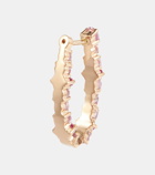 Ileana Makri Rivulet 18kt gold hoop earrings with sapphires and rubies