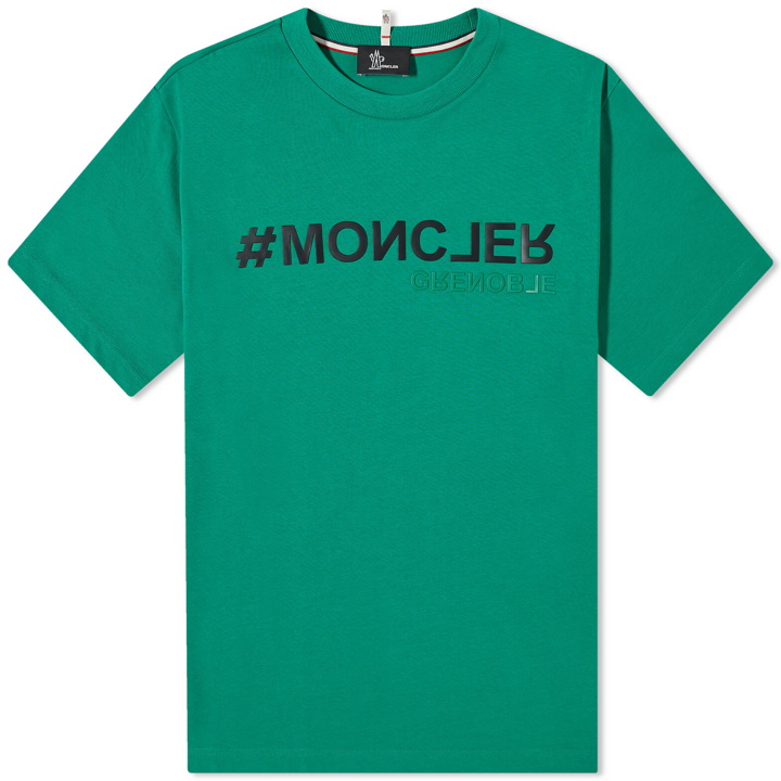 Photo: Moncler Grenoble Men's Short Sleeve T-Shirt in Green