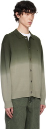 Dime Green Dipped Cardigan