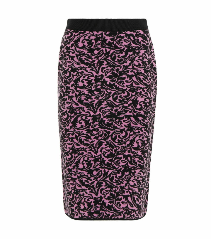 Photo: Dries Van Noten - Jacquard wool-blend pencil skirt