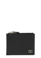 Valentino VLogo Grained Leather Wallet - Black - One Size