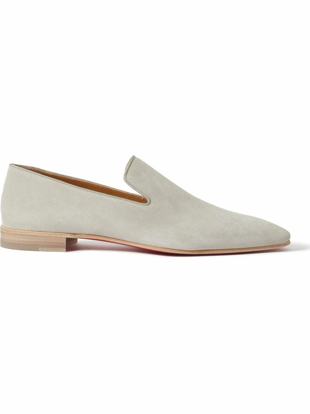 Photo: Christian Louboutin - Dandelion Suede Loafers - Gray