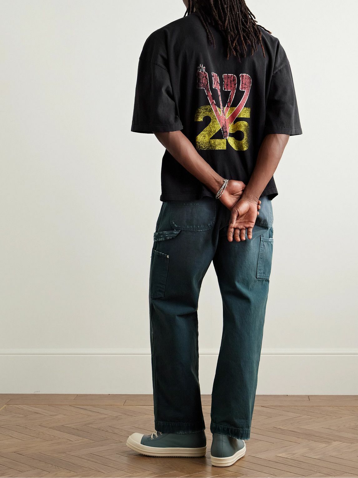 RRR123 - Inner Chamber Logo-Print Cotton-Jersey T-Shirt - Black