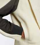 Sacai Paneled wool jacket