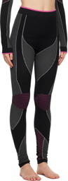 Balmain Black & Pink Rossignol Edition Seamless Leggings