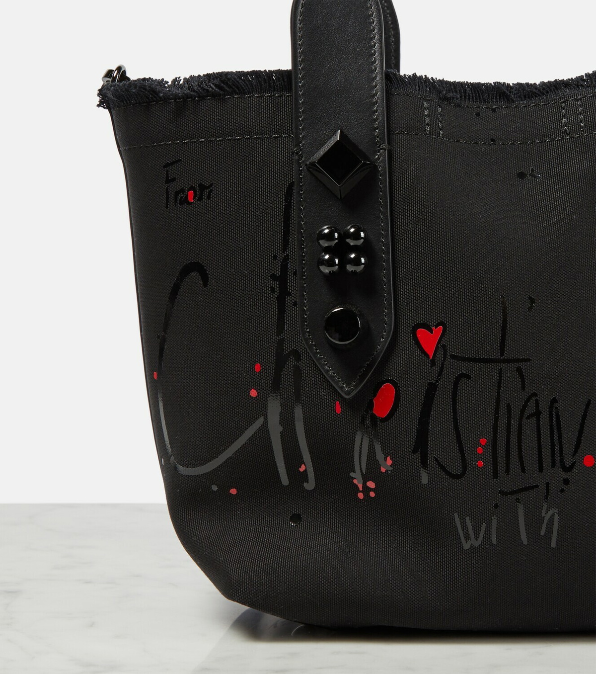 Christian Louboutin Cabachic Mini Leopard-Print Bucket Bag