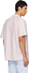 Lanvin Pink Striped Bowling Shirt