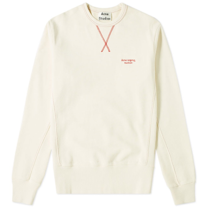 Photo: Acne Studios Fynn Acid Crew Sweat Ecru Beige