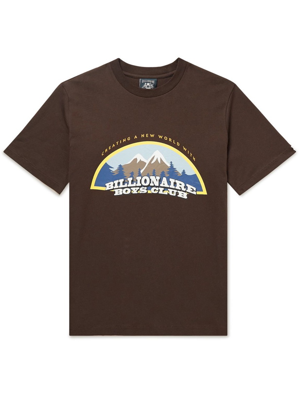 Photo: Billionaire Boys Club - Printed Cotton-Jersey T-Shirt - Brown