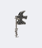 Saint Laurent Cassandre crystal-embellished earrings
