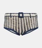 Anna Kosturova High-rise crochet cotton bikini bottoms