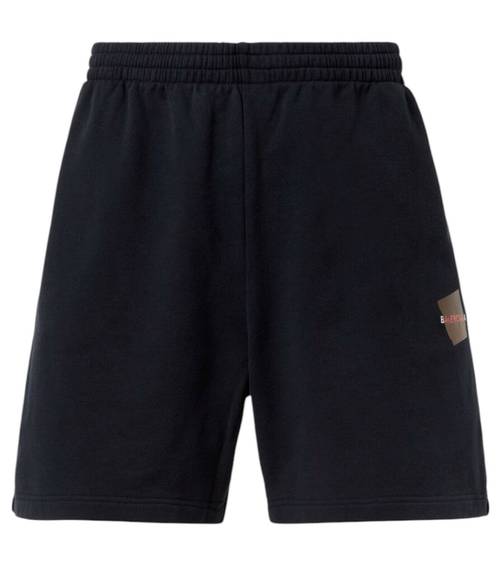 Photo: Balenciaga Logo cotton fleece shorts