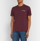 Brunello Cucinelli - Contrast-Trimmed Cotton-Jersey T-Shirt - Burgundy